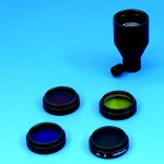 Fokussiervorsatz und Filterset (D) - mit Farbfilter blau, rot, grün, gelb